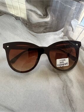 Brown Gradient Cat-Eye Sunglasses - Unbranded